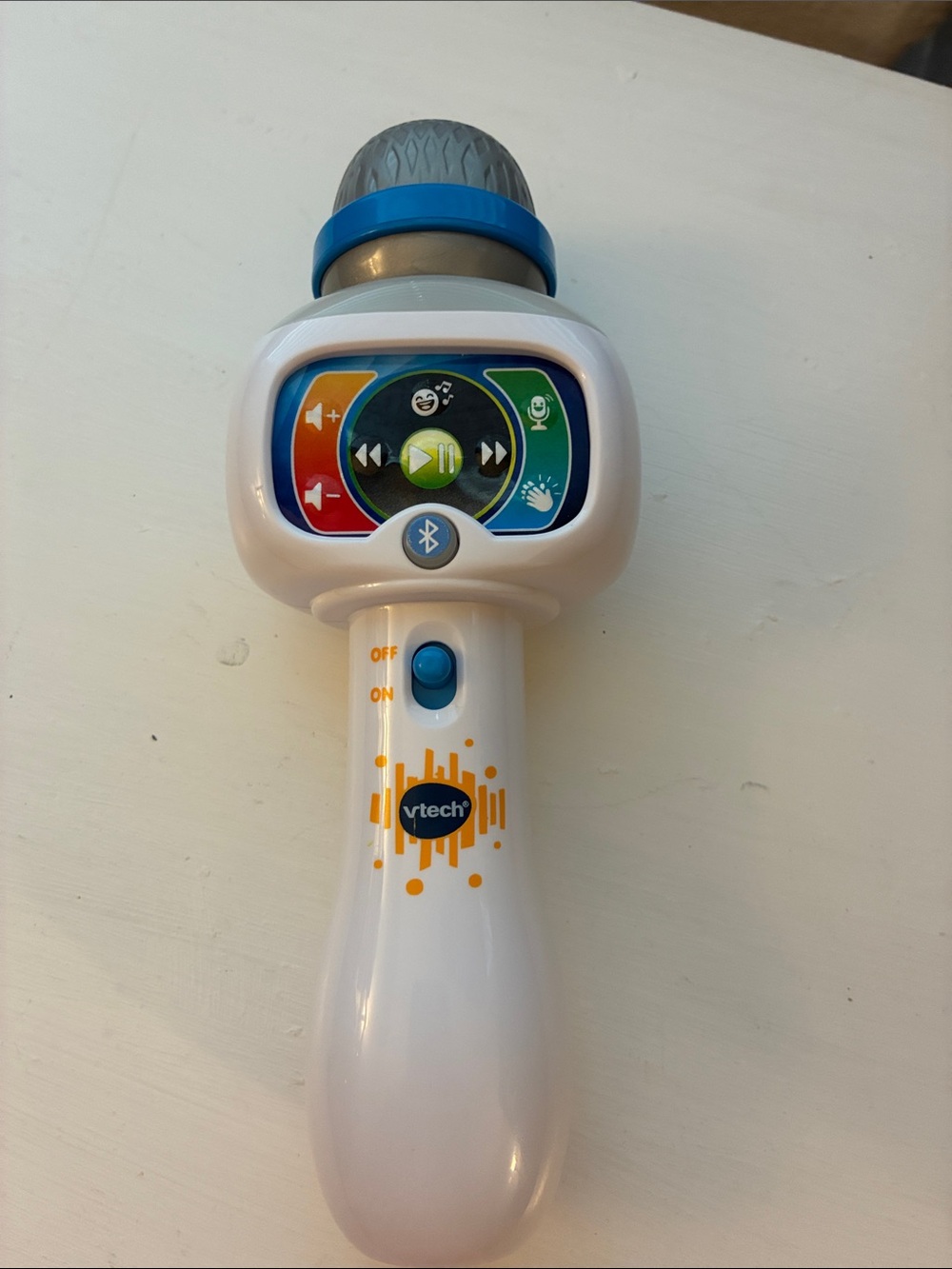 VTech Blue and White Bluetooth Kids Microphone - Interactive Singing Toy